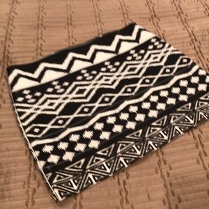 L8teR skirt, rubber&polyester,blk/wht design L